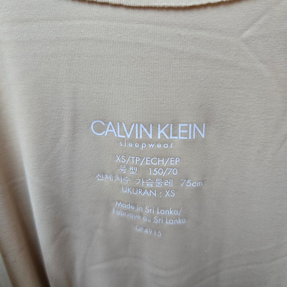 Calvin Klein Sleepwear Slip Chemise XS NWT Built In Bra Nude - Picture 3 of 5